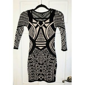 Thick formfitring sweater dress